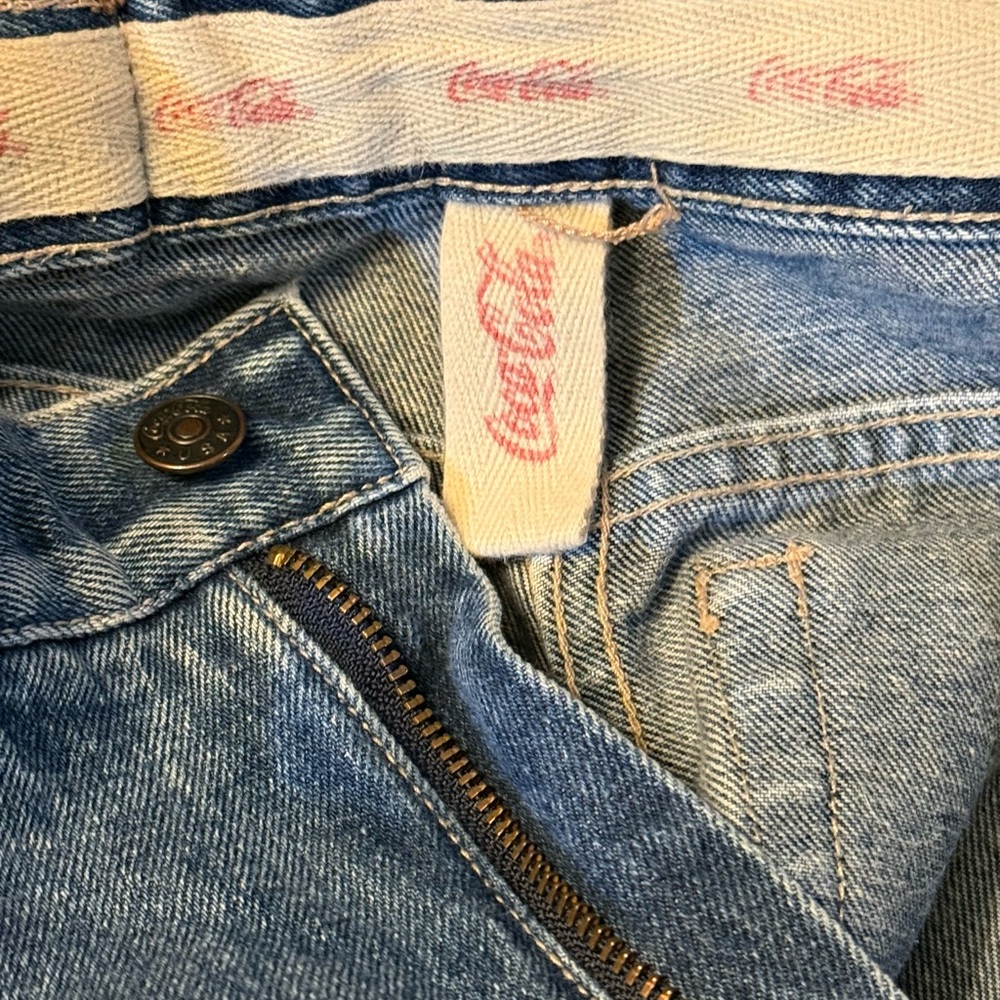 Coca Cola ® Vintage Officially Licensed woman’s 14 Light Wash Blue Jeans Pants - Picture 5 of 8